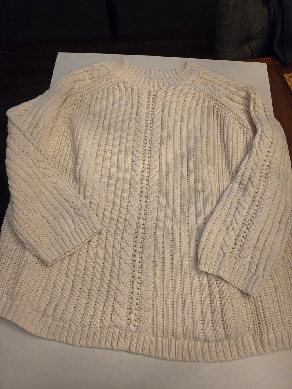 Woman Within Cable Knit Sweater